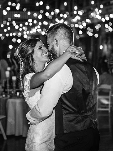 Bride and groom first dance