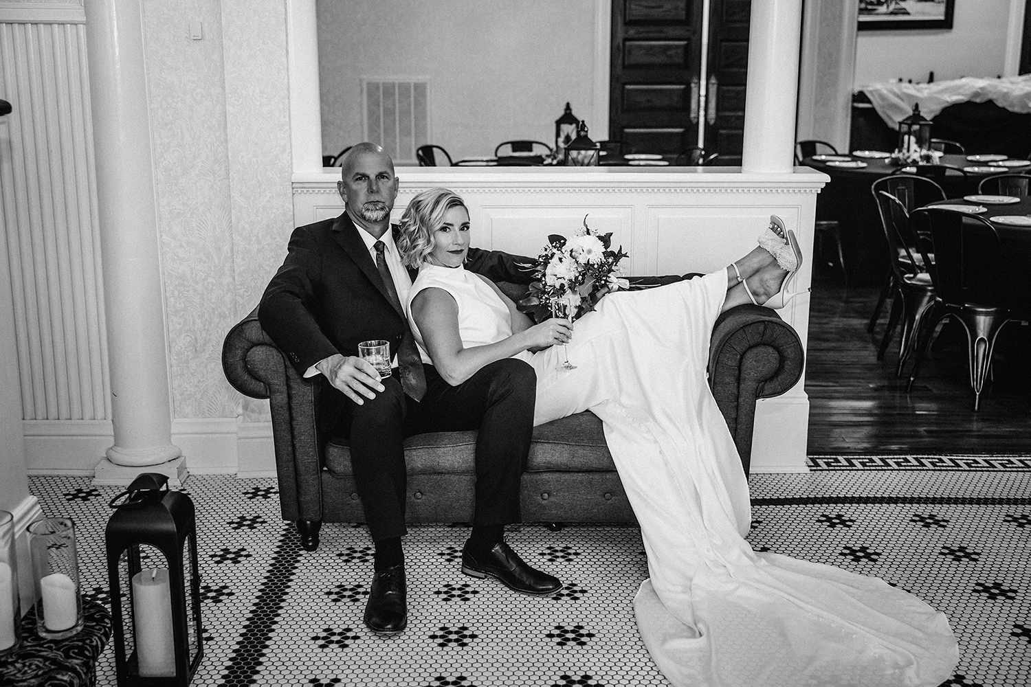 Bride and Groom at Hotel Rea in Corydon, Iowa Bride and Groom at Hotel Rea in Corydon, Iowa